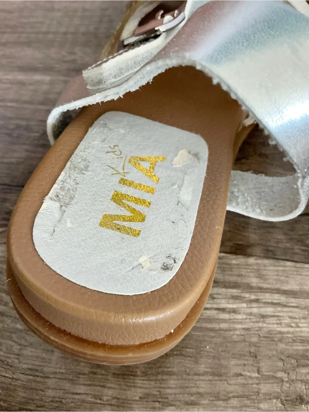 MIA Girls Strappy Gladiator Sandals Velcro Strap Size 3